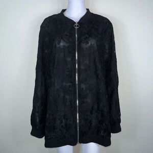 Bloomchic Double Lace Varsity‎ Jacket